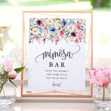 Mimosa Bar Watercolor Flower Bloom Personalized Poster