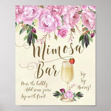 Mimosa Bar Wedding Sign Lilac purple