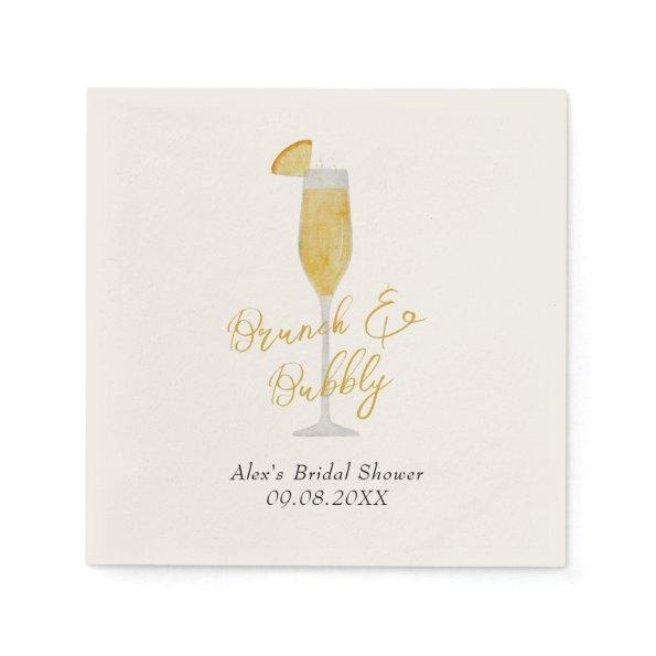 Mimosa Brunch Cocktail Glass  Napkins