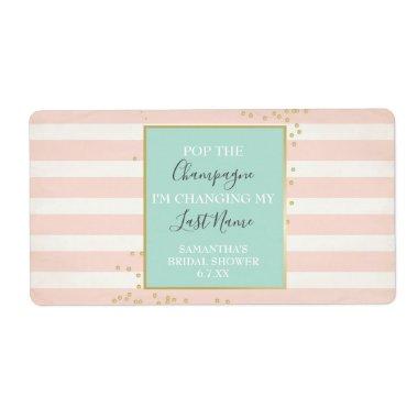 Mini Champagne Label  Favor