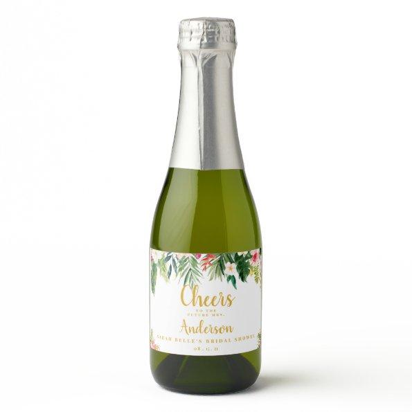 Mini Sparkling Wine , Tropical Sparkling Wine Label