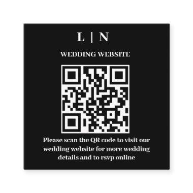 Minimal and Chic | Black and White QR Code Wedding Enclosure