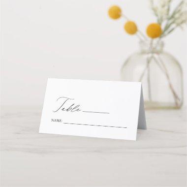 Minimal Black & White Wedding Table Number Place Invitations