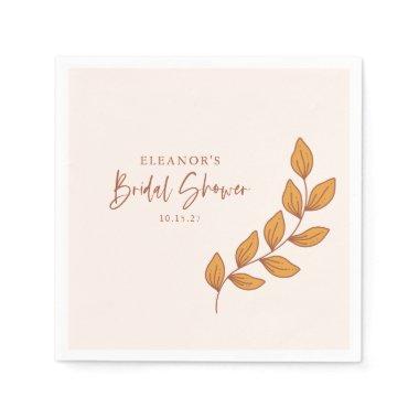 Minimal Boho Botanical Vine  Custom Napkins