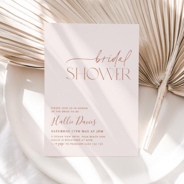 Minimal Boho Bridal Shower Invitations Neutral