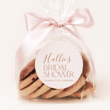 Minimal Boho  Thank You Favor Classic Round Sticker