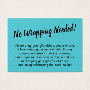 Minimal Bridal No Wrap Shower Turquoise Gift