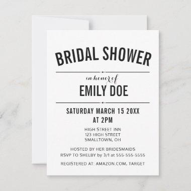 Minimal Bridal Shower Wedding Custom Template