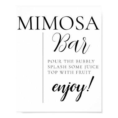 Minimal Calligraphy Text Script Mimosa Bar Sign