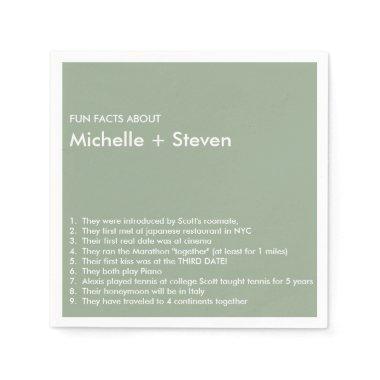 Minimal Chic Sage | FUN FACT WEDDING Napkins