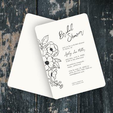 Minimal Floral Botanical Milk White