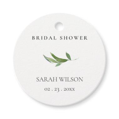 Minimal Foliage Greenery Leafy Bridal Shower Favor Tags