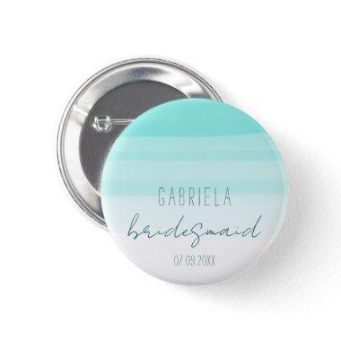 Minimal gradient mint custom bridesmaid button