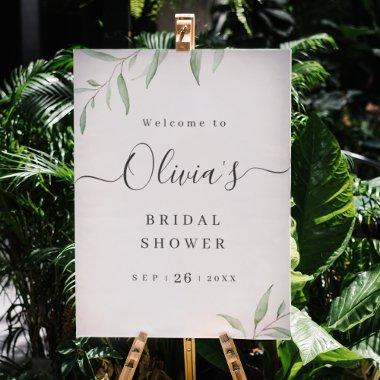 Minimal greenery  welcome sign