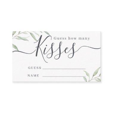 Minimal greenery guess how many kisses game enclos enclosure Invitations