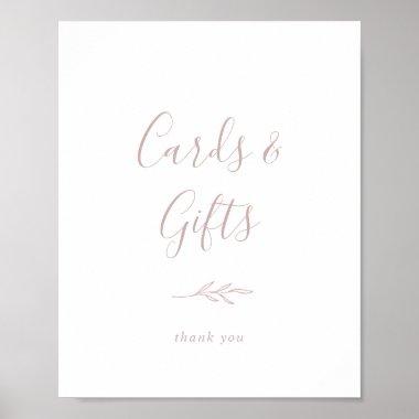 Minimal Leaf | Blush Pink Invitations and Gifts Sign