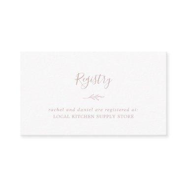 Minimal Leaf | Blush Pink Gift Registry Enclosure
