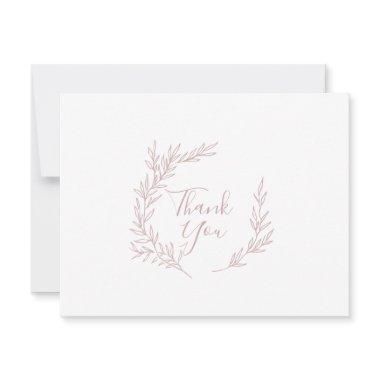 Minimal Leaf | Blush Pink Thank You