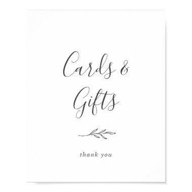Minimal Leaf | Dark Gray  and Gifts Sign