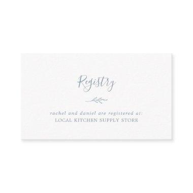 Minimal Leaf | Dusty Blue Gift Registry Enclosure