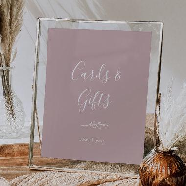 Minimal Leaf | Dusty Rose Invitations and Gifts Poster