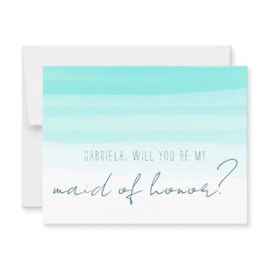 Minimal mint will you be my maid of honor proposal