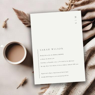 Minimal Modern Black & White  Invite