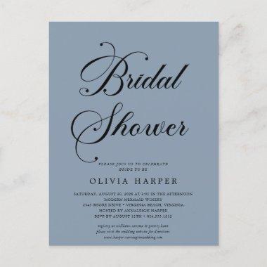Minimal Modern Script Bridal Shower Invitation PostInvitations