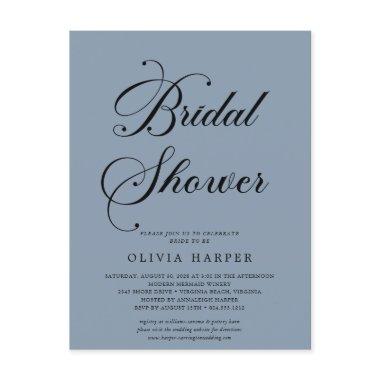 Minimal Modern Script Bridal Shower Invitation PostInvitations