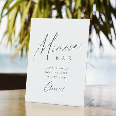 Minimal modern script  Mimosa Bar Pedestal Sign