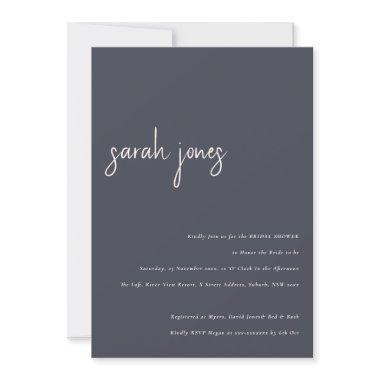 Minimal Navy Blush Black Script