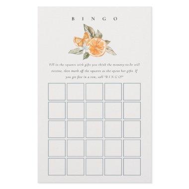 Minimal Orange Botanical  Bingo Game
