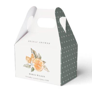 Minimal Orange Foliage Boho Foliage  Favor Boxes