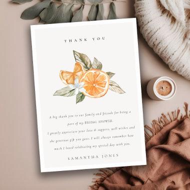 Minimal Orange Lemon Botanical Boho  Thank You