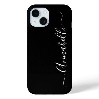 Minimal script first name iPhone 15 case