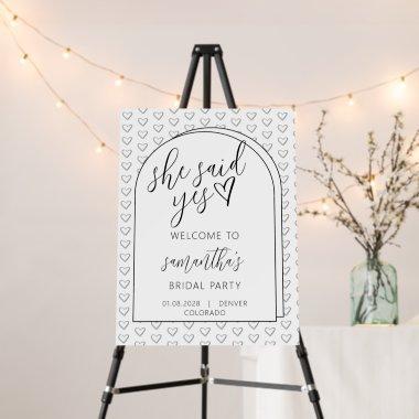 Minimal Script & Hearts  Welcome Sign