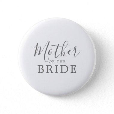 Minimal Silver Mother of the Bride Bridal Shower Button