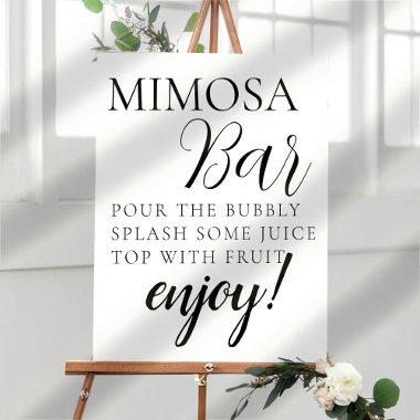 Minimal Text Script Mimosa Bar Sign
