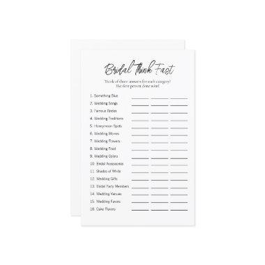 Minimal "Think Fast"  Game