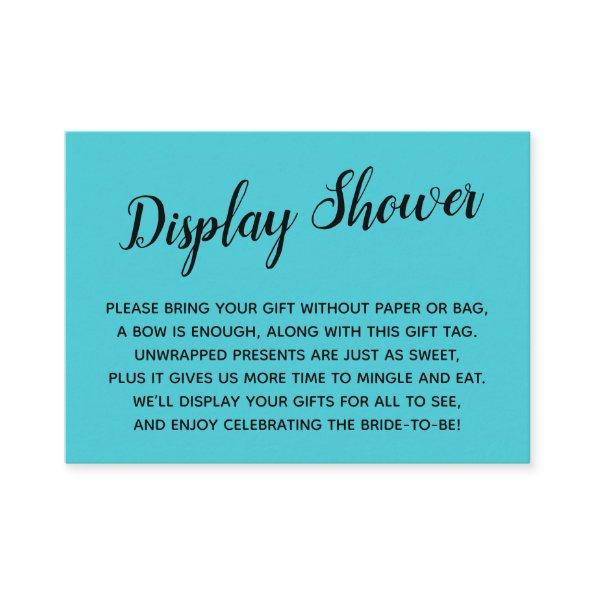 Minimal Turquoise No Wrap  Gift