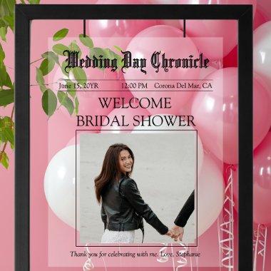 Minimalist 1 Photo Personalized Chic  Acrylic Sign