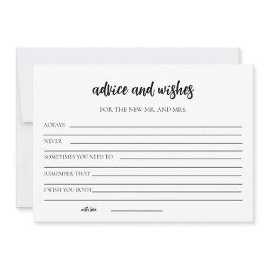 Minimalist Advice and Wishes for Bride and Groom