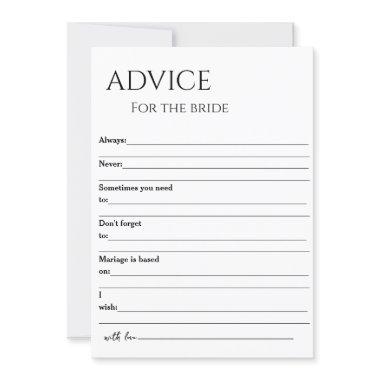 Minimalist advice for the bride