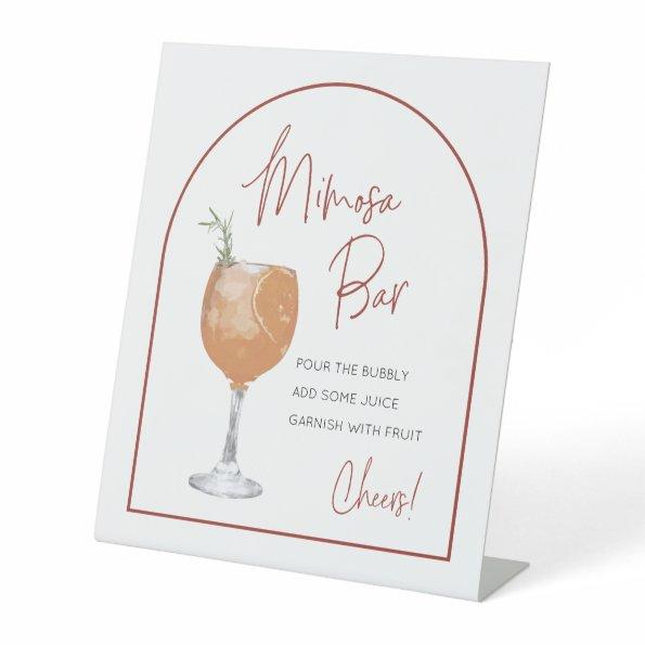 Minimalist Arch Mimosa Bar Table Sign