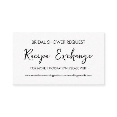 Minimalist B&W  Recipe Exchange Enclosure