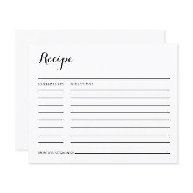 Minimalist Black White  Recipe