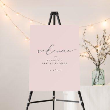 Minimalist Blush and Grey Bridal Shower Welcome Foam Board