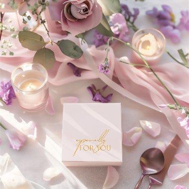 Minimalist Blush Pink & Yellow Especially For You Favor Boxes