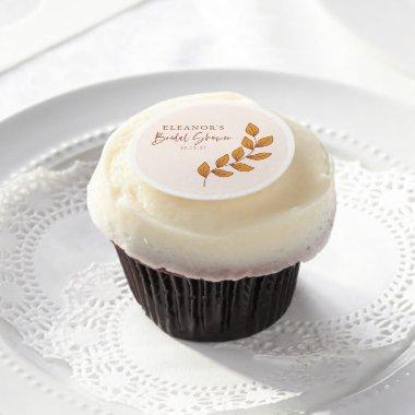 Minimalist Boho Retro Vine  Custom Edible Frosting Rounds