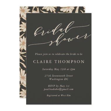 Minimalist Botanical Black Ivory